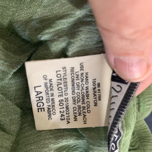 New W/Tags C.M. Shapes Green Sleeveless Top and Skirt Set Sz Large - Picture 6 of 6